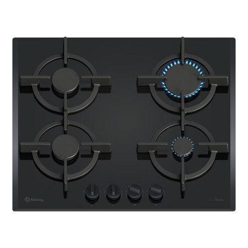 Placa de gas Balay, 60 cm, GasStop, Negro - 3ETG664RB Negro