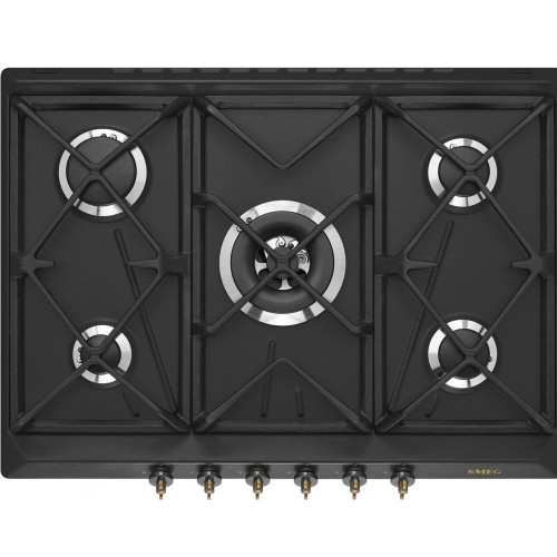 Placa de Gas Smeg SRV876AOGH Natural 5 Fuegos