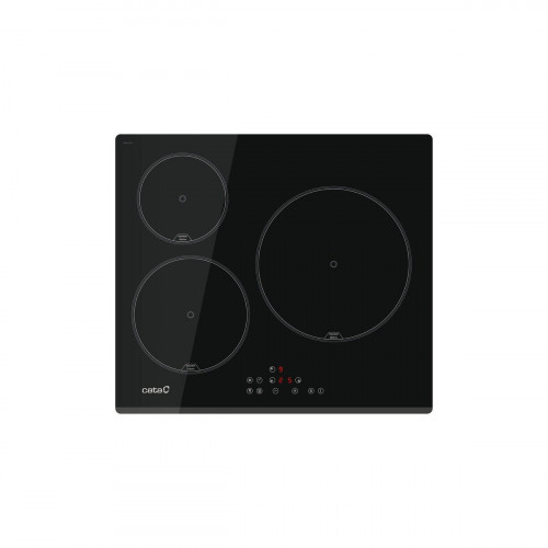 Placa de inducción CATA placa ILM 3080 BK con 3 zonas de cocción zona grande de 30cm 7100 W negro 60cm