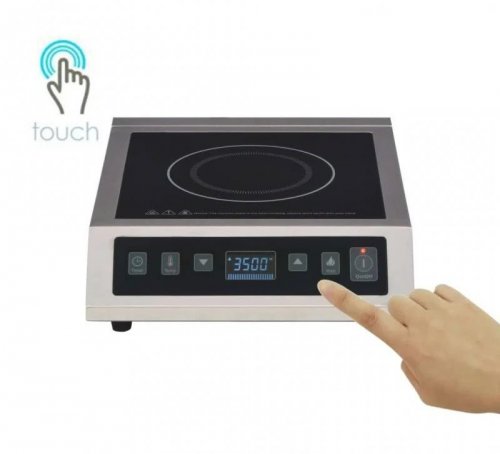 Placa de inducción eléctrica con pantalla táctil 3500 W vidaXL