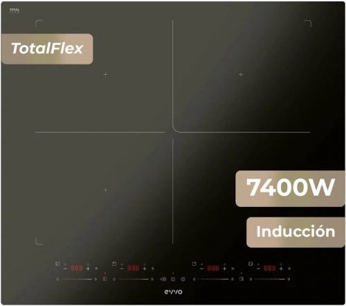 Placa de Inducción Evvo V68 Totalflex 3 Zonas