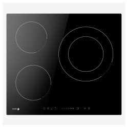 Placa de inducción Fagor de 60 cm, con 3 zonas de cocción - 3IF-305BC Negro