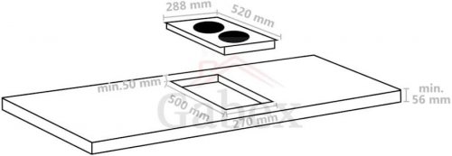 Placa de inducción Flexizone 2 quemadores control táctil 3500 W vidaXL