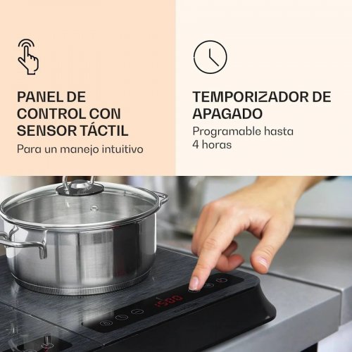Placa de inducción Klarstein Innochef Vidrio Negro