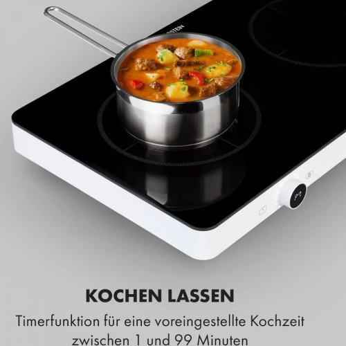 Placa Doble,Placa de Inducción Klarstein Futurechef Negro