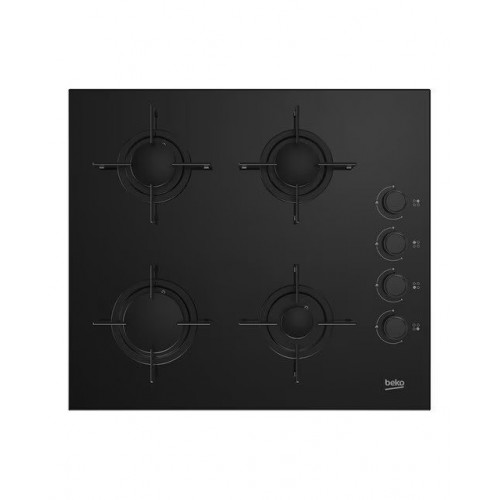 Placa gas Beko 4 quemadores - HING 64120 SB Negro