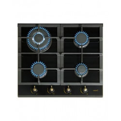 Placa gas Cata 4 quemadores - RCI 631 BK Cristal negro