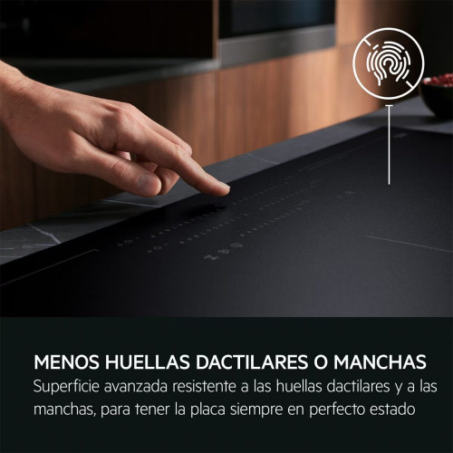 Placa Inducción AEG 60 cm Mate, 3 zonas, Flexipuente, Mate, Antiarañazos, Serie 6000 - TI63IF00IZ Negro mate