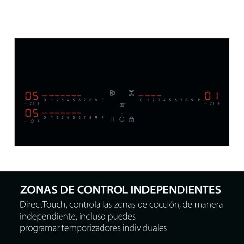Placa inducción AEG con 3 zonas de cocción - TI63IQ1BFB Negro