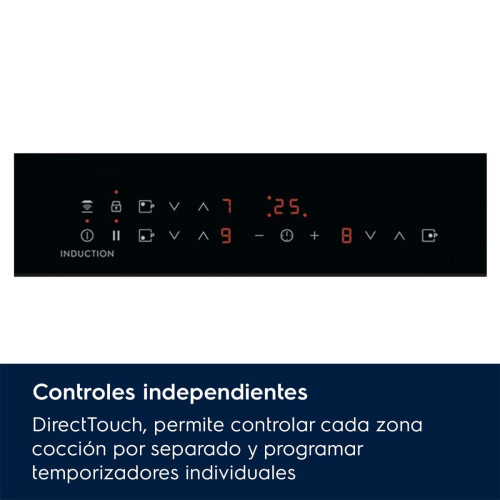 Placa inducción Electrolux 3 zonas de cocción - LIT60336 Negro