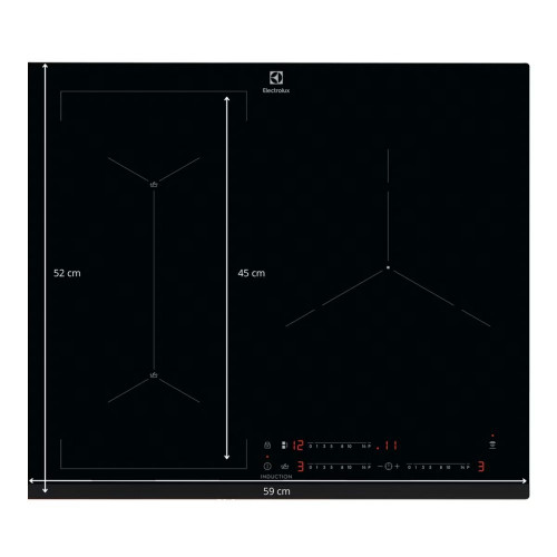 Placa inducción Electrolux sensor de ebullición Infinite- EIS62341 Negro