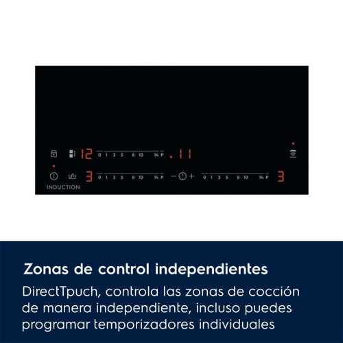 Placa inducción Electrolux sensor de ebullición Infinite- EIS62341 Negro