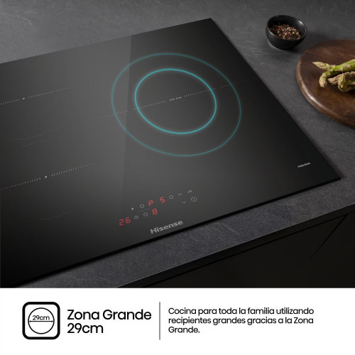 Placa inducción Hisense con 3 zonas de cocción - HI6311BSCE Negro