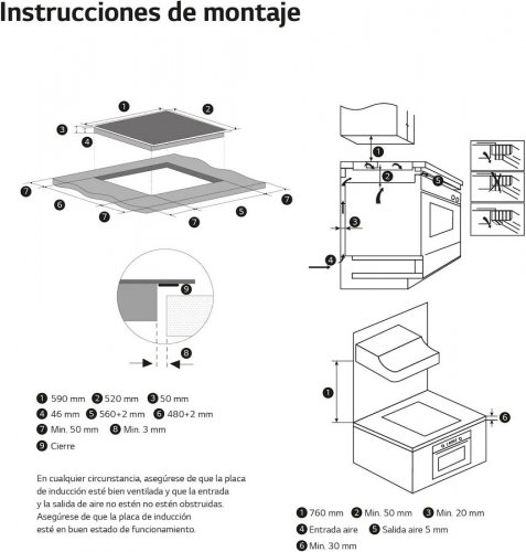Placa Inducción LG CBIZ2432B
