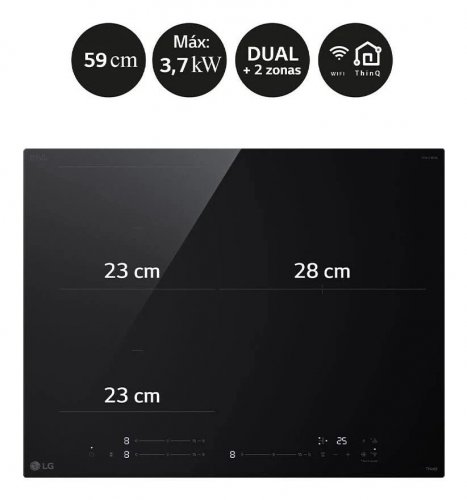 Placa inducción LG CI5Z2420BN 3 zonas