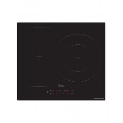 Placa inducción Midea con 3 zonas de cocción, zona Gigante - MIH740T463K0 Cristal negro