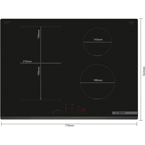 Placa Inducción PVS731HC1E 70cm Negro