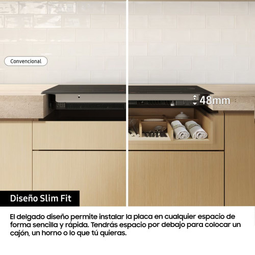 Placa inducción Samsung Zona gigante - NZ63C4036GK/U1 Negro