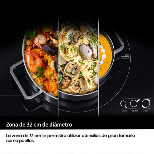 Placa inducción Samsung Zona gigante - NZ63C4036GK/U1 Negro