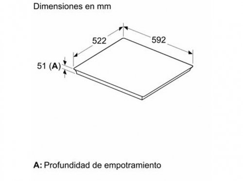 Placa inducción - Siemens EH631HDC1E, 3 zonas, Zona grande 32 cm, Conexión Placa Campana, Home Connect, 60 cm, Negro