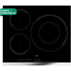 PLACA INDUCCION SVAN 3 ZONAS DOBLE CORONA 32CM 7400W