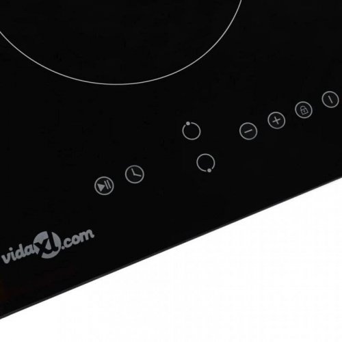 Placa Vitrocerámica 2 quemadores control táctil 3000 W vidaXL