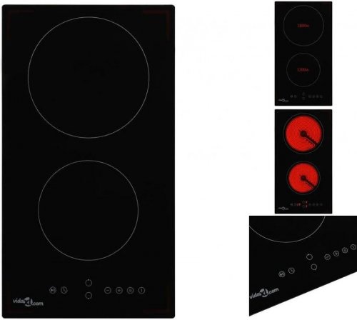 Placa Vitrocerámica 2 quemadores control táctil 3000 W vidaXL