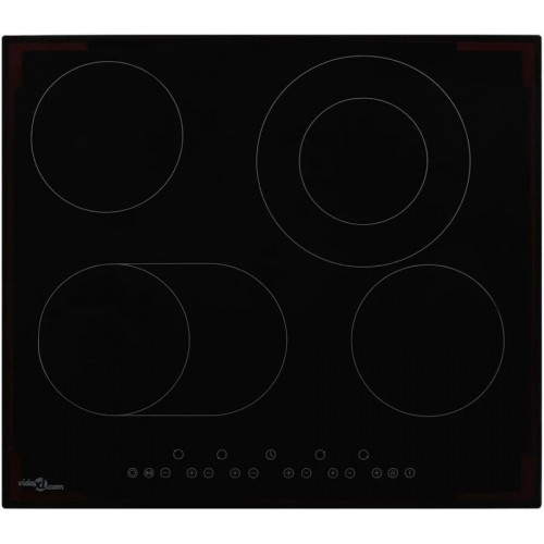 Placa Vitrocerámica 4 quemadores Control táctil 6600 W Vidaxl