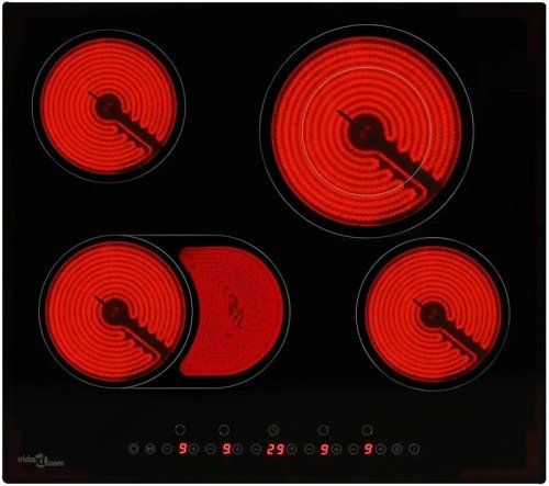 Placa Vitrocerámica 4 quemadores Control táctil 6600 W Vidaxl