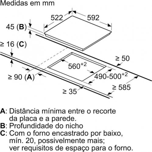 Placa Vitrocerámica Bosch pkf631fp3e