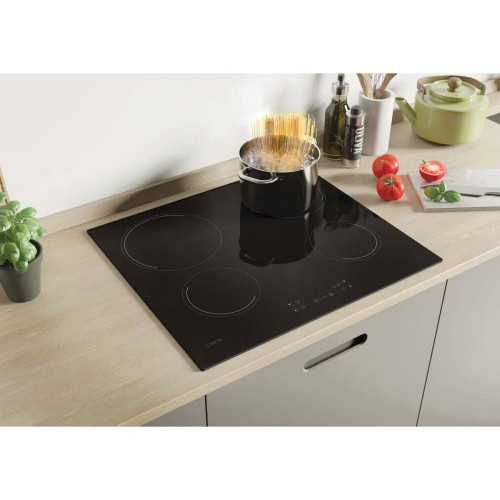 Placa vitrocerámica Candy 60 cm, 4 zonas de cocción - CH64CCB/4U2 Negro