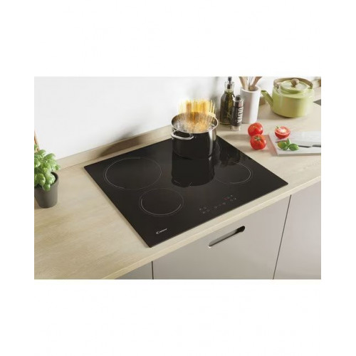 Placa vitrocerámica Candy 60 cm, 4 zonas de cocción - CH64CCB/4U2 Negro