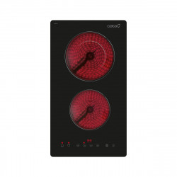 Placa vitrocerámica CATA THD 3002 BK con 2 zonas de cocción zona grande de 18cm 3200 W negro 30cm