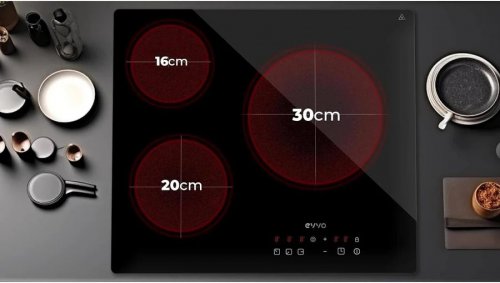 Placa Vitrocerámica Evvo V60 3 Zonas Potencia 5700w