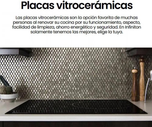 Placa Vitrocerámica Infiniton VIT3P54W 5400W 3 Zonas