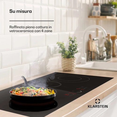 Placa vitrocerámica Klarstein Virtuosa 90 Slim 6400 W Dual
