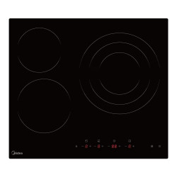 Placa Vitroceramica Midea con 3 zonas de cocción - MCH522T219K0 Negro