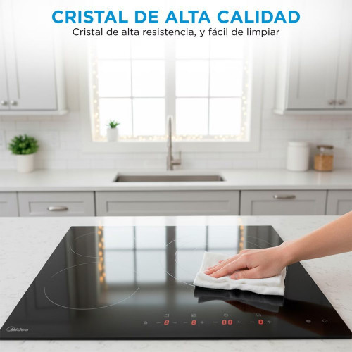 Placa Vitroceramica Midea con 3 zonas de cocción - MCH522T219K0 Negro