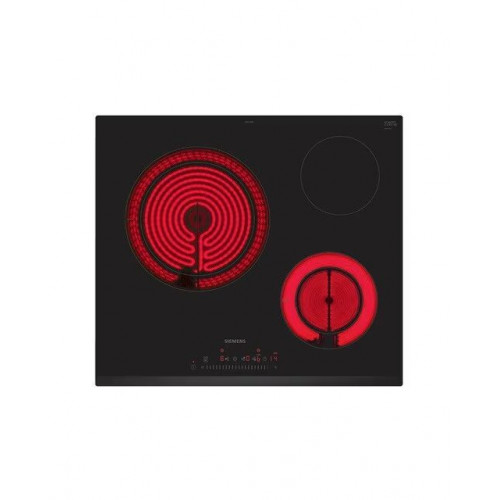 Placa vitrocerámica Siemens 3 zonas de cocción - ET631FKP8E Negro
