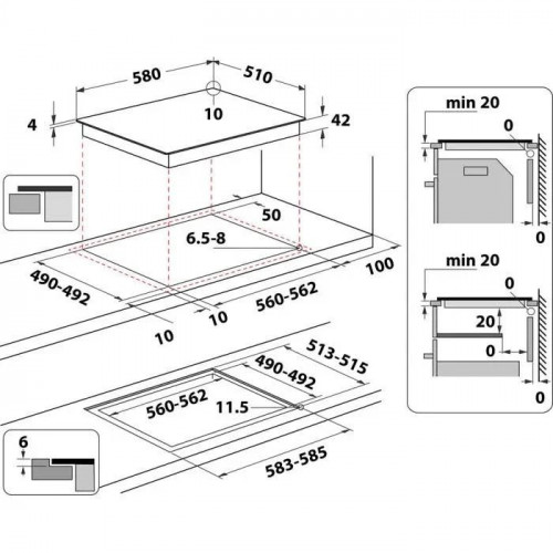 Placa Vitrocerámica Whirlpool AKT 8090/NE