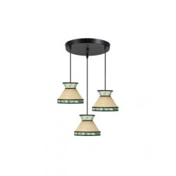 Plafon constantinopla 3xe27 Beis/verde regx35x35cm