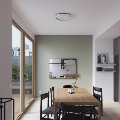 Plafón LED redondo blanco pantalla silicona EMINGO 13500 lm color luz de cálida a fría CCT (2700K-6500K) ø55.5 cm IP21
