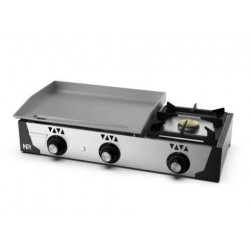 Plancha a gas 93cms económica placa 60 cms y 6mm con fogón PLC6100F