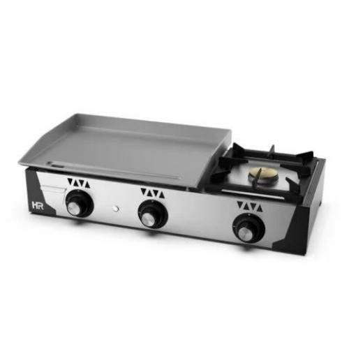 Plancha a gas 93cms económica placa 60 cms y 6mm con fogón PLC6100F