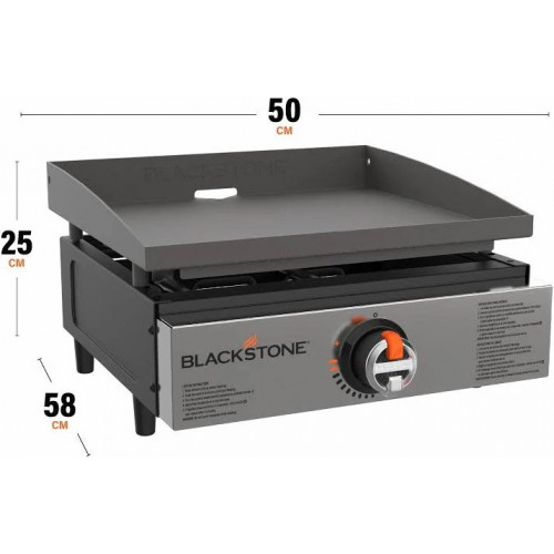 Plancha de gas blackstone de 1 quemadores y 1 kw de potencia