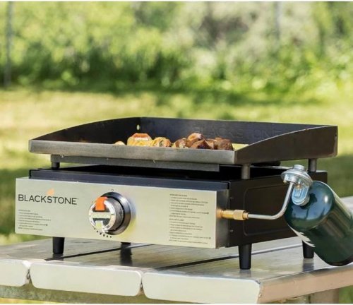Plancha de gas blackstone de 1 quemadores y 1 kw de potencia