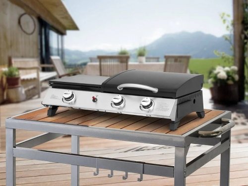 Plancha de gas con tapa 