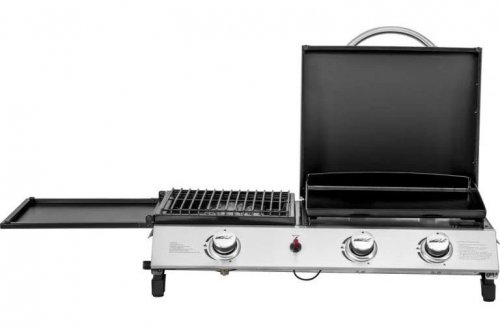 Plancha de gas con tapa 