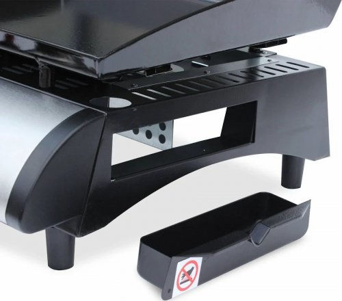 Plancha de gas de 2 quemadores 5kw con carrito y estante