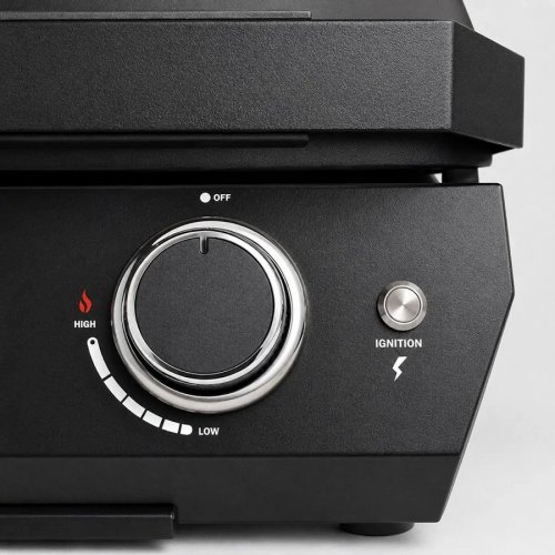 Plancha de gas de mesa de acero inoxidable con 3 quemadores y tapa